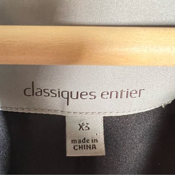 Classiques Entier Black button down denim and sweater mix peplum jacket XS B189 - Picture 2 of 4